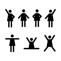 A set of stick figures, vector illustration.