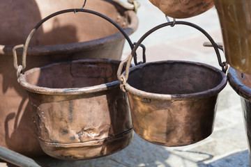 Fototapeta premium old pots and pans