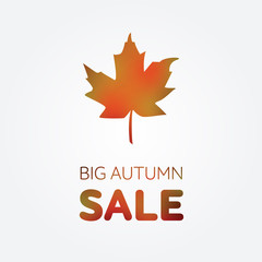 Autumn season sale vector banner / poster
