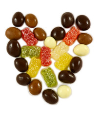 the heart of chocolate candies