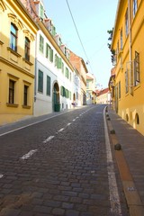 Obraz premium Street in Zagreb Upper town, Croatia