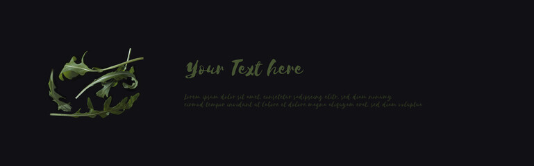 Banner with Rucola and space for text