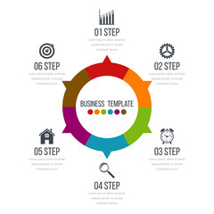 Infographic design with colored