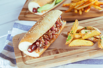 Hot Dog with Potato