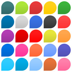 Flat speech bubble sign web icon circle shape