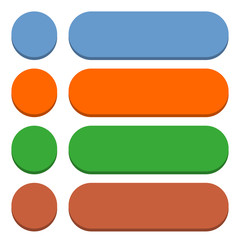 Obraz premium Flat blank icon empty internet color button