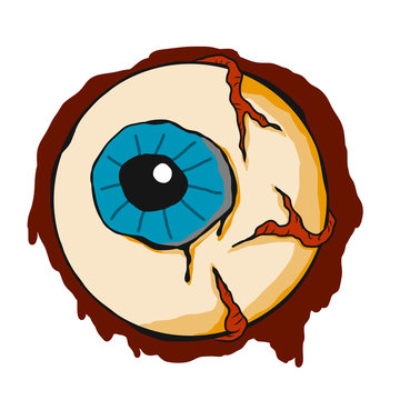 Eye ball cartoon illustration