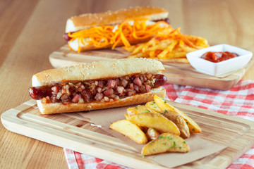 Hot Dog with Potato