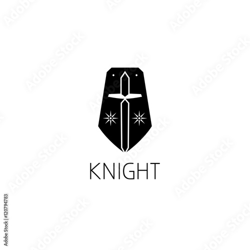 "knight helmet logo graphic design concept" fichier vectoriel libre de droits sur la banque d