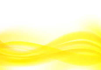 Behang Abstracte golf abstracte golf achtergrond geel