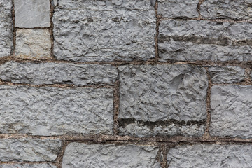 close up of old brick or stone wall background