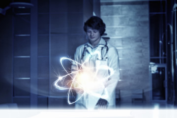 Fototapeta premium Innovative technologies in science and medicine . Mixed media