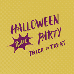 Halloween party pop-art poster