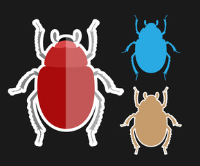 Fototapeta premium Scarab Beetle Insects Vectors