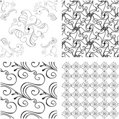 Seamless floral pattern collection