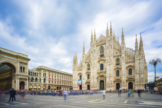 The Duomo Of Milan Cathedral In Milano, Italy