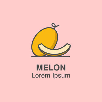 Melon vector icon made in flat style.