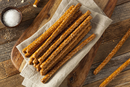 Crunchy Salty Pretzel Rods