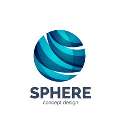Vector sphere abstract logo template