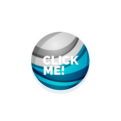 Vector abstract sphere button template
