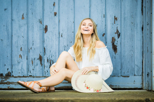 High School Senior Poses For Portraits