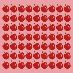 apple pattern background healthy food icons image vector illustration design 