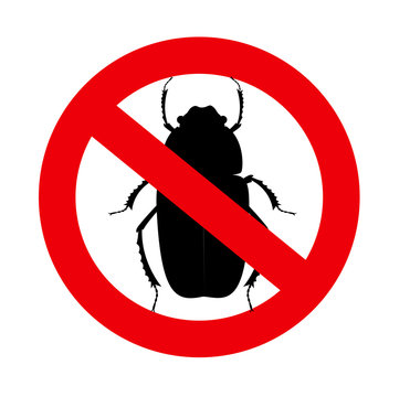 Kill Beetle Insects Vector Sign