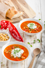 Chickpea soup with pepper