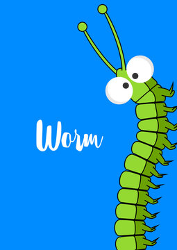 Funny Comic Pea Worm