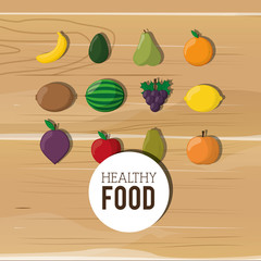 assorted healthy food icons emblem vector illustration design 
