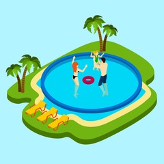 Swimming Pool Illustration 