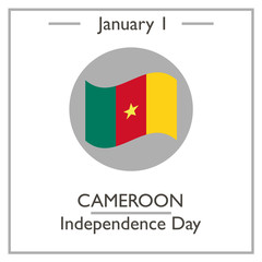 Cameroon Independence Day. January 1