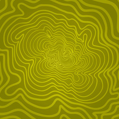 Deformed spiral yellow
Continuous circular strongly deformed spiral pattern made by hand. The upper layer can change the color