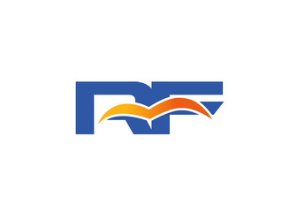 RF Logo. Vector Graphic Branding Letter Element

