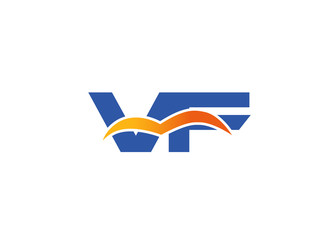 VF Logo. Vector Graphic Branding Letter Element
