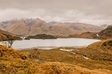 Scenic View Of Atillo Lagoon, Ecuador