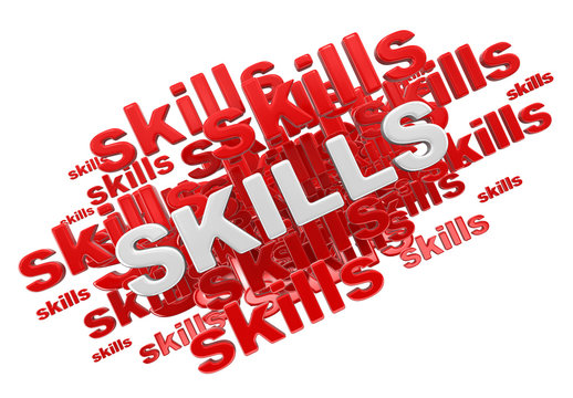 Word Skills. Image with clipping path