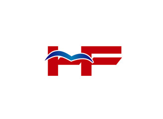 HF Logo. Vector Graphic Branding Letter Element
