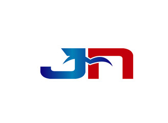 JN Logo. Vector Graphic Branding Letter Element
