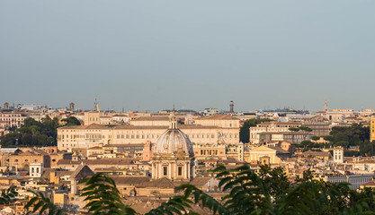 Fototapeta na wymiar Quirinale as seen from Gianicolo, Rome, Italy