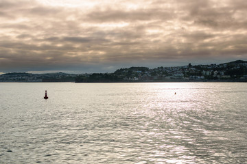 Dramatic sunset in Torquay, Devon, England, UK
