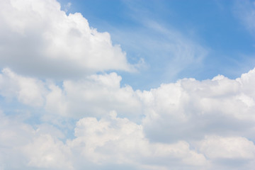Naklejka na ściany i meble Blue sky with cloudy background.