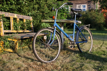 Fototapeta na wymiar bicycle on a rural nature