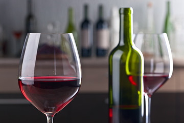 Glass of red wine