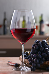 Glass of red wine