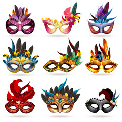  Mask Icons Set  © Macrovector