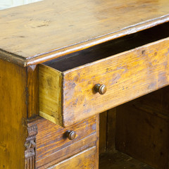Old italian wooden dresser just restored in a junk shop