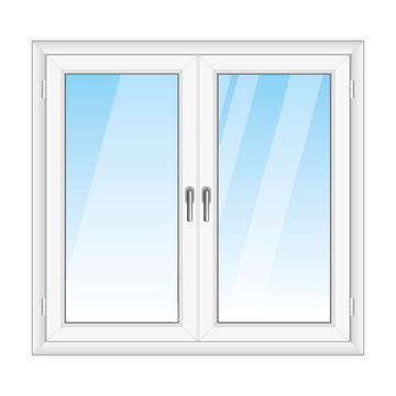 White PVC vector window