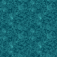 Pomegranate seamless pattern