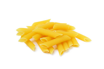 Pile of pasta isolated on white background
